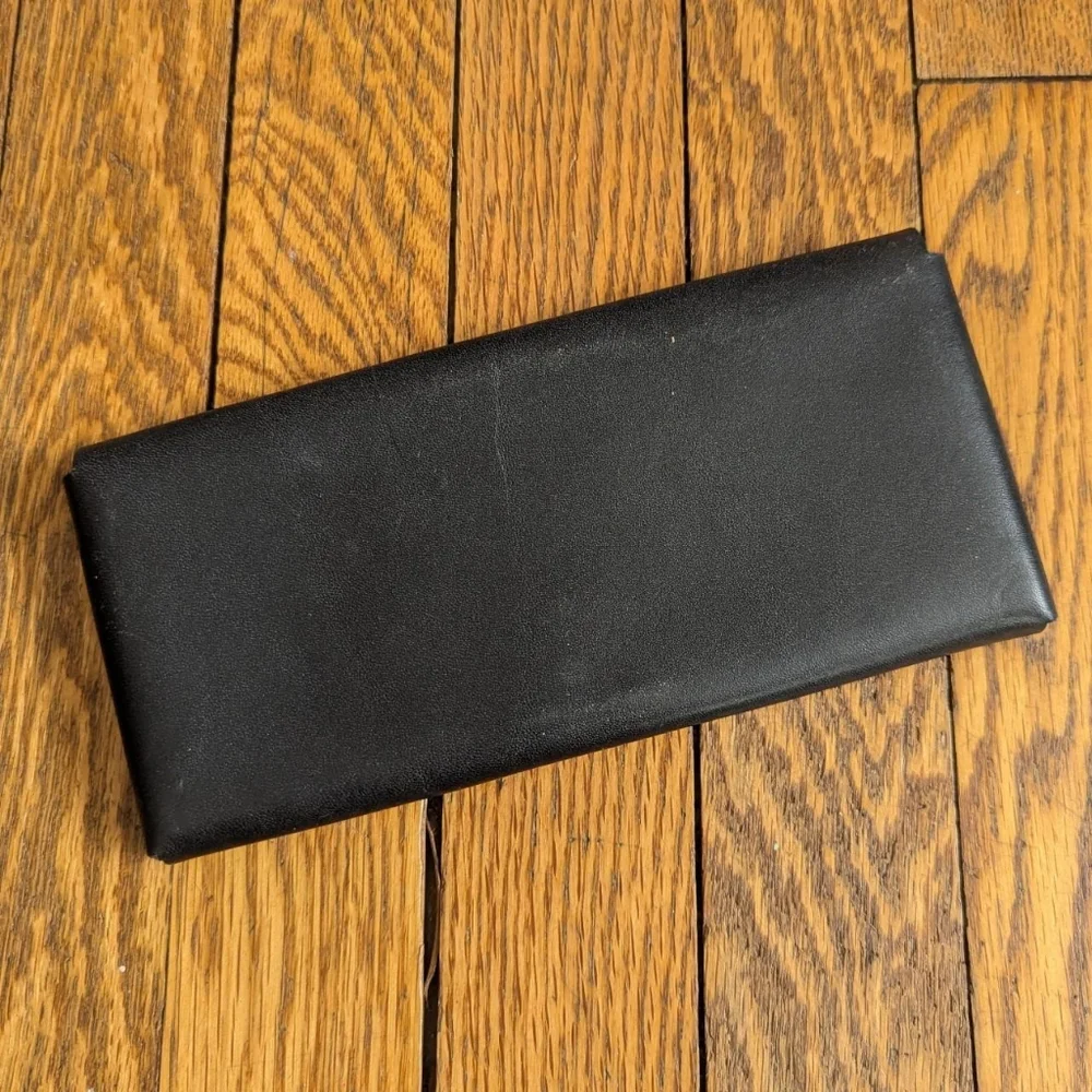 Black Red Leather Artisan Wallet Card holder